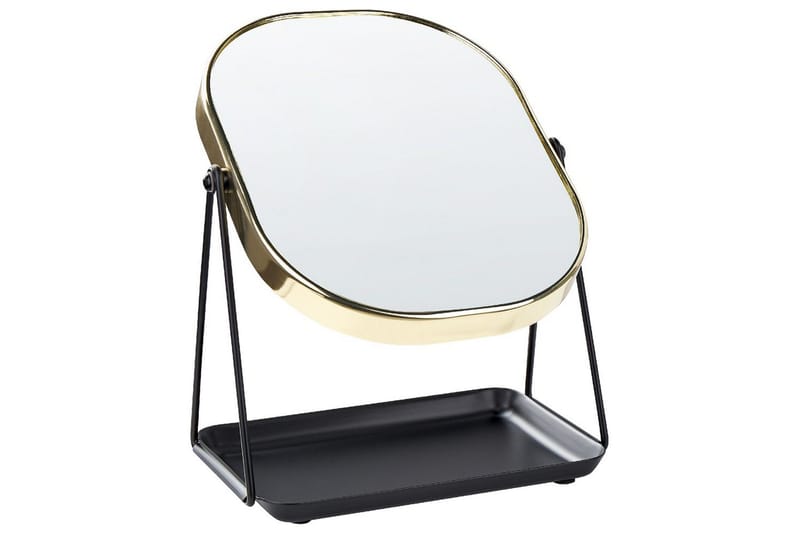 Sminkspegel Beliani Correze Guld/svart GOLD||Black - Talo & remontointi - Keittiö & kylpyhuone - Kylpyhuone - Kylpyhuonetarvikkeet