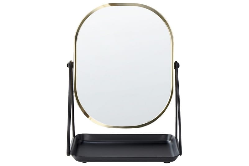 Sminkspegel Beliani Correze Guld/svart GOLD||Black - Talo & remontointi - Keittiö & kylpyhuone - Kylpyhuone - Kylpyhuonetarvikkeet