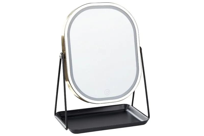 Sminkspegel Beliani Dordogne Guld/svart GOLD||Black - Talo & remontointi - Keittiö & kylpyhuone - Kylpyhuone - Kylpyhuonetarvikkeet