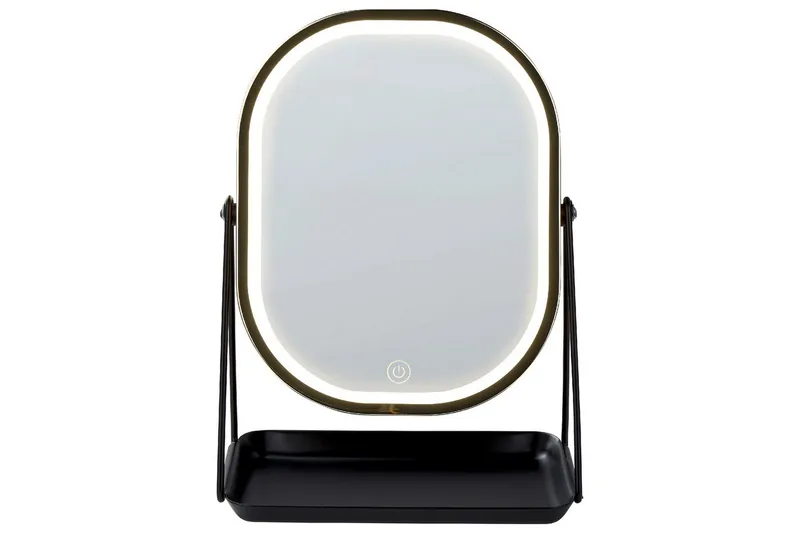 Sminkspegel Beliani Dordogne Guld/svart GOLD||Black - Talo & remontointi - Keittiö & kylpyhuone - Kylpyhuone - Kylpyhuonetarvikkeet