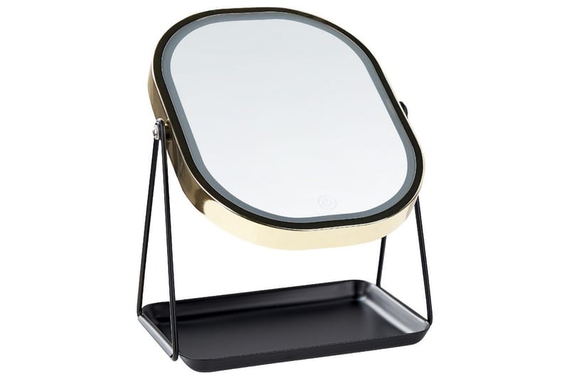 Sminkspegel Beliani Dordogne Guld/svart GOLD||Black - Talo & remontointi - Keittiö & kylpyhuone - Kylpyhuone - Kylpyhuonetarvikkeet