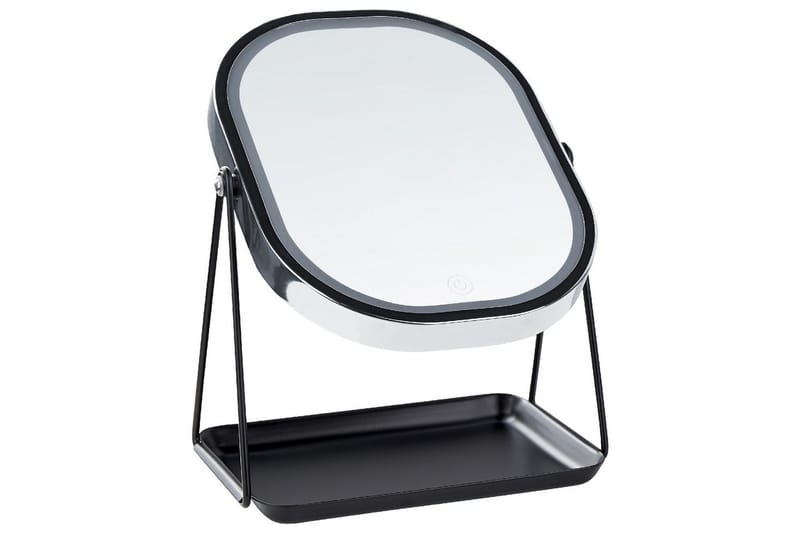 Sminkspegel Beliani Dordogne Guld/svart Silver||Black - Talo & remontointi - Keittiö & kylpyhuone - Kylpyhuone - Kylpyhuonetarvikkeet