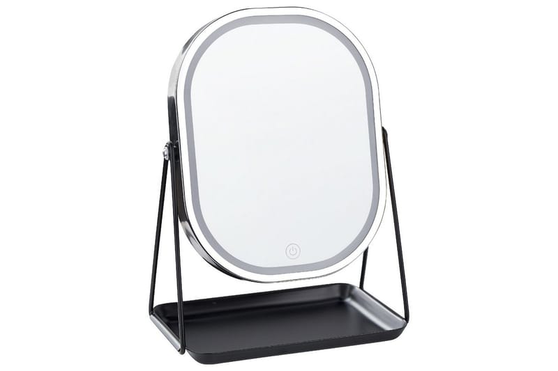 Sminkspegel Beliani Dordogne Guld/svart Silver||Black - Talo & remontointi - Keittiö & kylpyhuone - Kylpyhuone - Kylpyhuonetarvikkeet