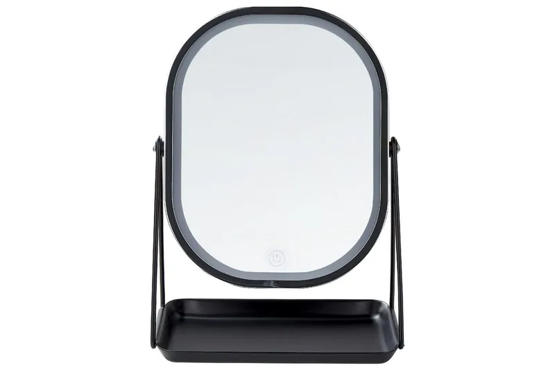 Sminkspegel Beliani Dordogne Guld/svart Silver||Black, undefined