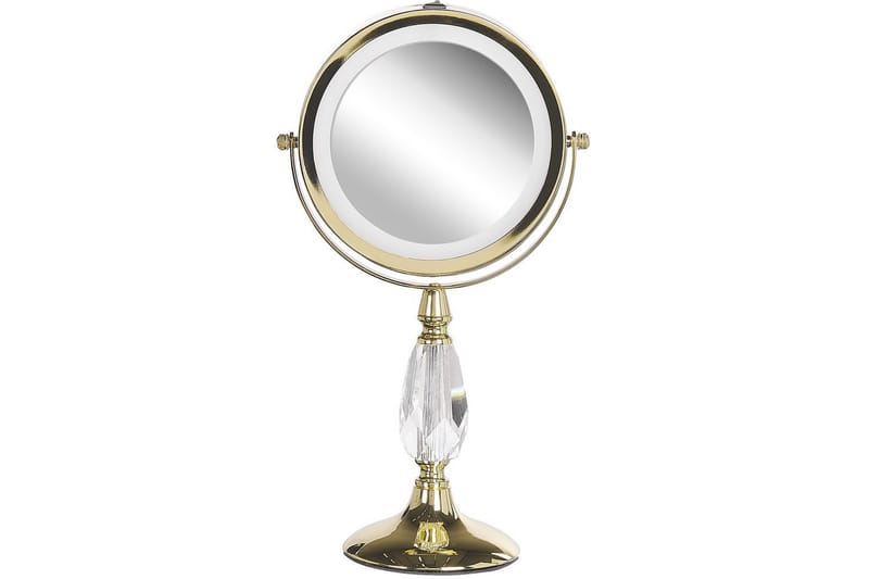 Sminkspegel Beliani Maury Guld GOLD VALUE_MISSING_2 - Talo & remontointi - Keittiö & kylpyhuone - Kylpyhuone - Kylpyhuonetarvikkeet