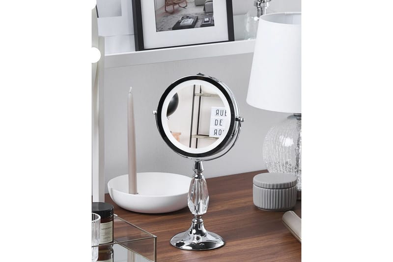 Sminkspegel Beliani Maury Guld Silver VALUE_MISSING_1 - Talo & remontointi - Keittiö & kylpyhuone - Kylpyhuone - Kylpyhuonetarvikkeet