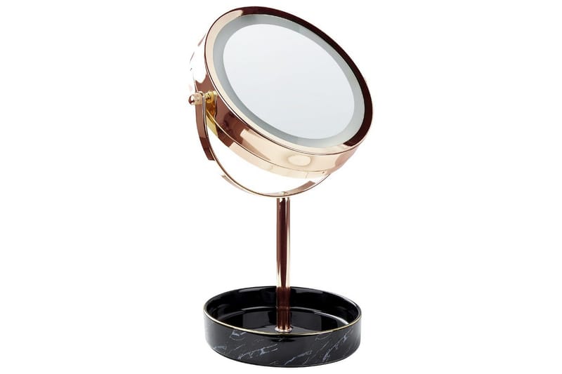Sminkspegel Beliani Savoie Guld/Svart Rose||Black - Talo & remontointi - Keittiö & kylpyhuone - Kylpyhuone - Kylpyhuonetarvikkeet