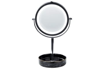 Sminkspegel Beliani Savoie Guld/Svart Silver||Black - Talo & remontointi - Keittiö & kylpyhuone - Kylpyhuone - Kylpyhuonetarvikkeet