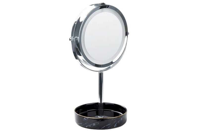 Sminkspegel Beliani Savoie Guld/Svart Silver||Black - Talo & remontointi - Keittiö & kylpyhuone - Kylpyhuone - Kylpyhuonetarvikkeet