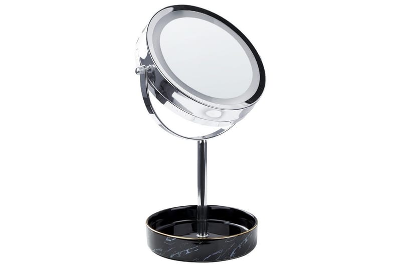 Sminkspegel Beliani Savoie Guld/Svart Silver||Black - Talo & remontointi - Keittiö & kylpyhuone - Kylpyhuone - Kylpyhuonetarvikkeet