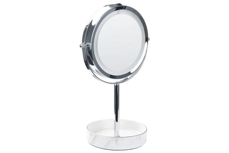 Sminkspegel Beliani Savoie Guld/Svart Silver||White - Talo & remontointi - Keittiö & kylpyhuone - Kylpyhuone - Kylpyhuonetarvikkeet