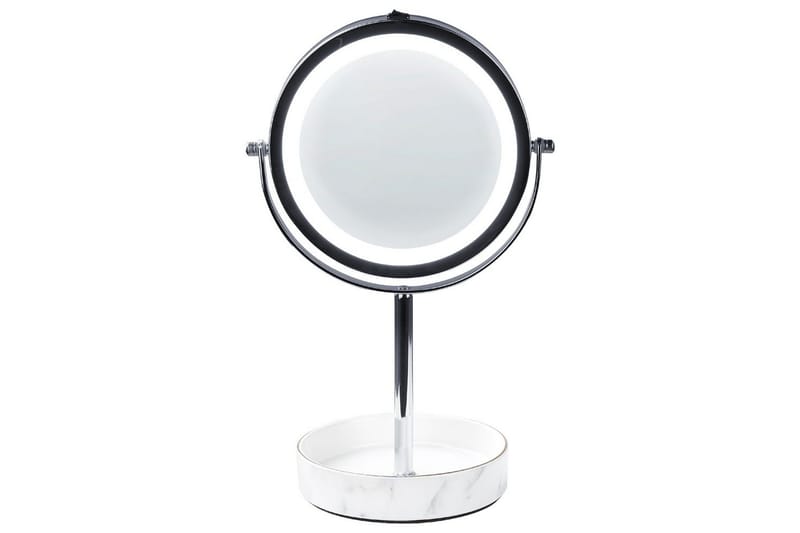 Sminkspegel Beliani Savoie Guld/Svart Silver||White - Talo & remontointi - Keittiö & kylpyhuone - Kylpyhuone - Kylpyhuonetarvikkeet