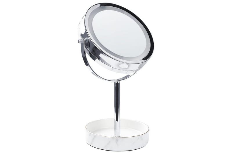 Sminkspegel Beliani Savoie Guld/Svart Silver||White - Talo & remontointi - Keittiö & kylpyhuone - Kylpyhuone - Kylpyhuonetarvikkeet