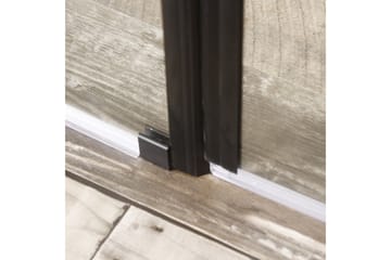 Bathlife Mångsidig Suihkukulma Suora Seinä | Suora Ovi Musta - 1100 + 070 cm - Talo & remontointi - Keittiö & kylpyhuone - Kylpyhuone - Suihkukalusteet - Suihkuseinät