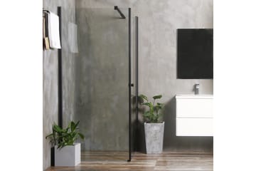 Bathlife Mångsidig Suihkukulma Suora Seinä | Suora Ovi Musta - 880 + 070 cm - Talo & remontointi - Keittiö & kylpyhuone - Kylpyhuone - Suihkukalusteet - Suihkuseinät