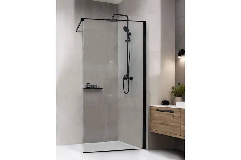 Duschskärm Black 100x100x190 cm - Talo & remontointi - Keittiö & kylpyhuone - Kylpyhuone - Suihkukalusteet - Suihkuseinät