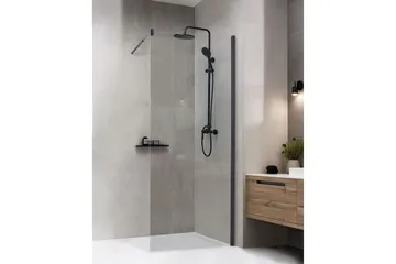 Duschskärm Black 80x80x190 cm - Talo & remontointi - Keittiö & kylpyhuone - Kylpyhuone - Suihkukalusteet - Suihkuseinät