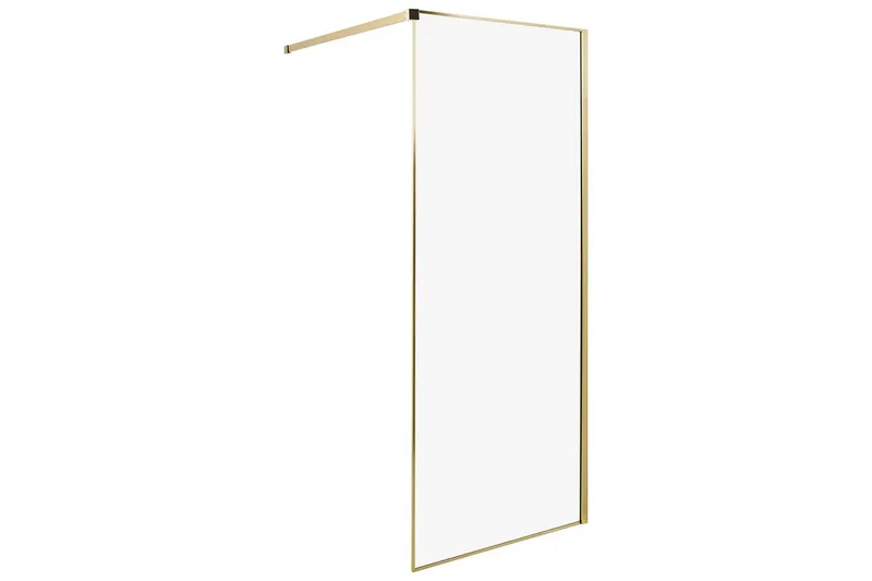 Duschskärm Guld, Vit 80x80x190 cm