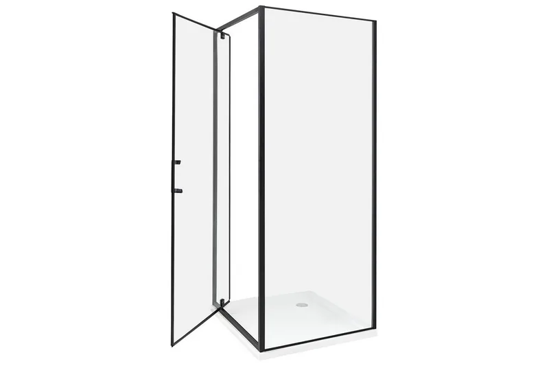 Duschväggar Black, Offwhite 70x70x185 cm - Talo & remontointi - Keittiö & kylpyhuone - Kylpyhuone - Suihkukalusteet - Suihkuseinät