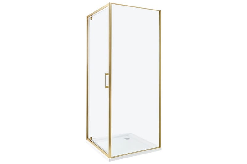 Duschväggar GOLD, Offwhite 70x70x185 cm