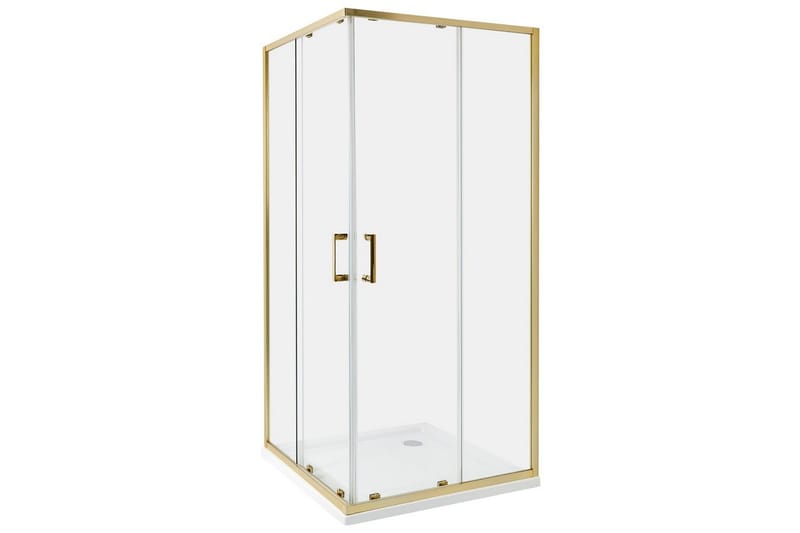 Duschväggar GOLD, White 90x90x185 cm