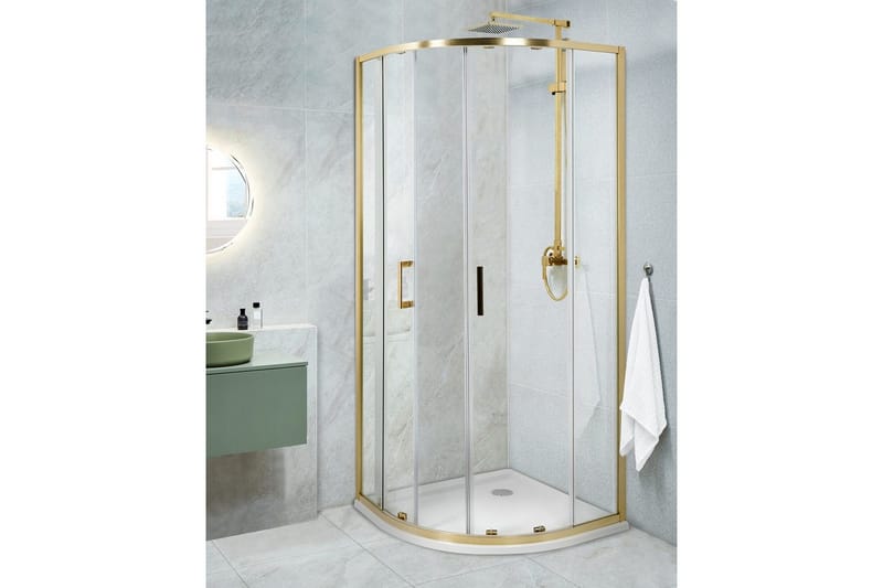 Duschväggar GOLD 80x80x185 cm - Talo & remontointi - Keittiö & kylpyhuone - Kylpyhuone - Suihkukalusteet - Suihkuseinät