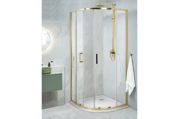 Duschväggar GOLD 90x90x185 cm - Talo & remontointi - Keittiö & kylpyhuone - Kylpyhuone - Suihkukalusteet - Suihkuseinät