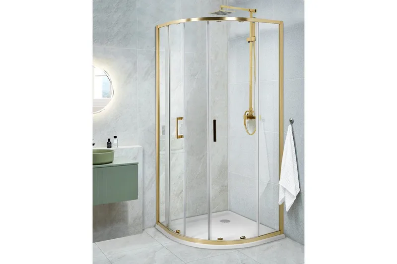 Duschväggar GOLD 90x90x185 cm - Talo & remontointi - Keittiö & kylpyhuone - Kylpyhuone - Suihkukalusteet - Suihkuseinät