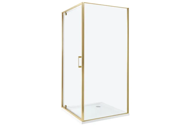 Duschväggar Guld, Offwhite 90x90x185 cm - Talo & remontointi - Keittiö & kylpyhuone - Kylpyhuone - Suihkukalusteet - Suihkuseinät