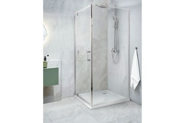 Duschväggar Silver, Offwhite 80x80x185 cm - Talo & remontointi - Keittiö & kylpyhuone - Kylpyhuone - Suihkukalusteet - Suihkuseinät