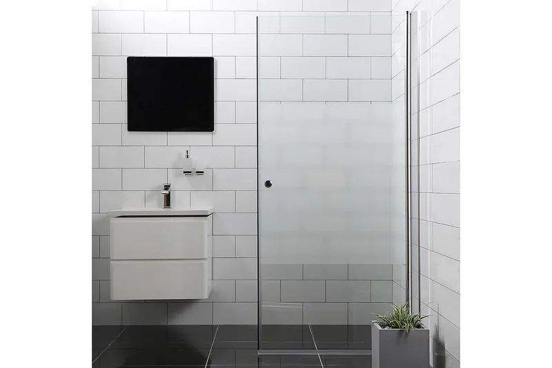 Mångsidig Suihkuovi Ositt huurrettu Suora ovi 80cm, 80cm