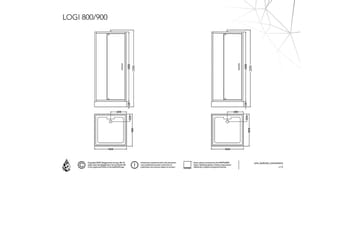 Suihkukaappi Logi 80 cm - 80 cm - Talo & remontointi - Keittiö & kylpyhuone - Kylpyhuone - Suihkukalusteet - Suihkukaapit