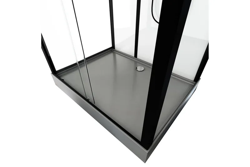 Suihkukaappi Sjuntorp 90x115 cm - Musta/Harmaa - Talo & remontointi - Keittiö & kylpyhuone - Kylpyhuone - Suihkukalusteet - Suihkukaapit