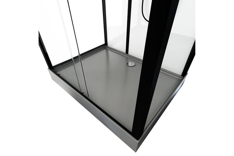 Suihkukaappi Sjuntorp 90x115 cm - Musta/Harmaa - Talo & remontointi - Keittiö & kylpyhuone - Kylpyhuone - Suihkukalusteet - Suihkukaapit