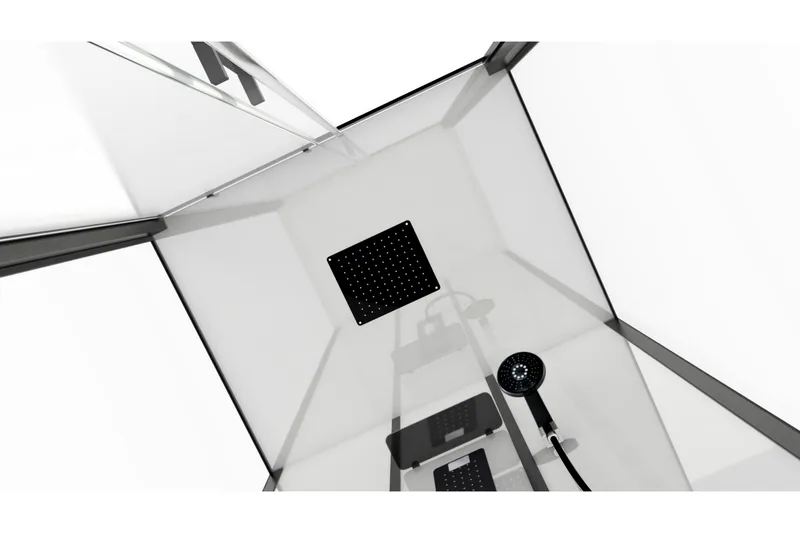 Suihkukaappi Sjuntorp 90x115 cm - Musta/Harmaa - Talo & remontointi - Keittiö & kylpyhuone - Kylpyhuone - Suihkukalusteet - Suihkukaapit