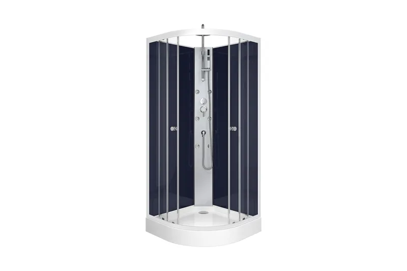 Suihkukaappi Tobol 84x84 cm - Turkoosi/Hopea - Talo & remontointi - Keittiö & kylpyhuone - Kylpyhuone - Suihkukalusteet - Suihkukaapit