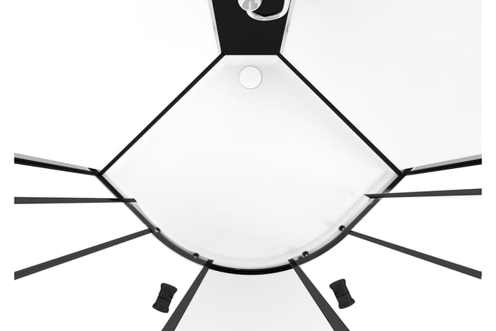 Suihkukaappi Venlla 200 cm - Musta/Valkoinen - Suihkukaapit