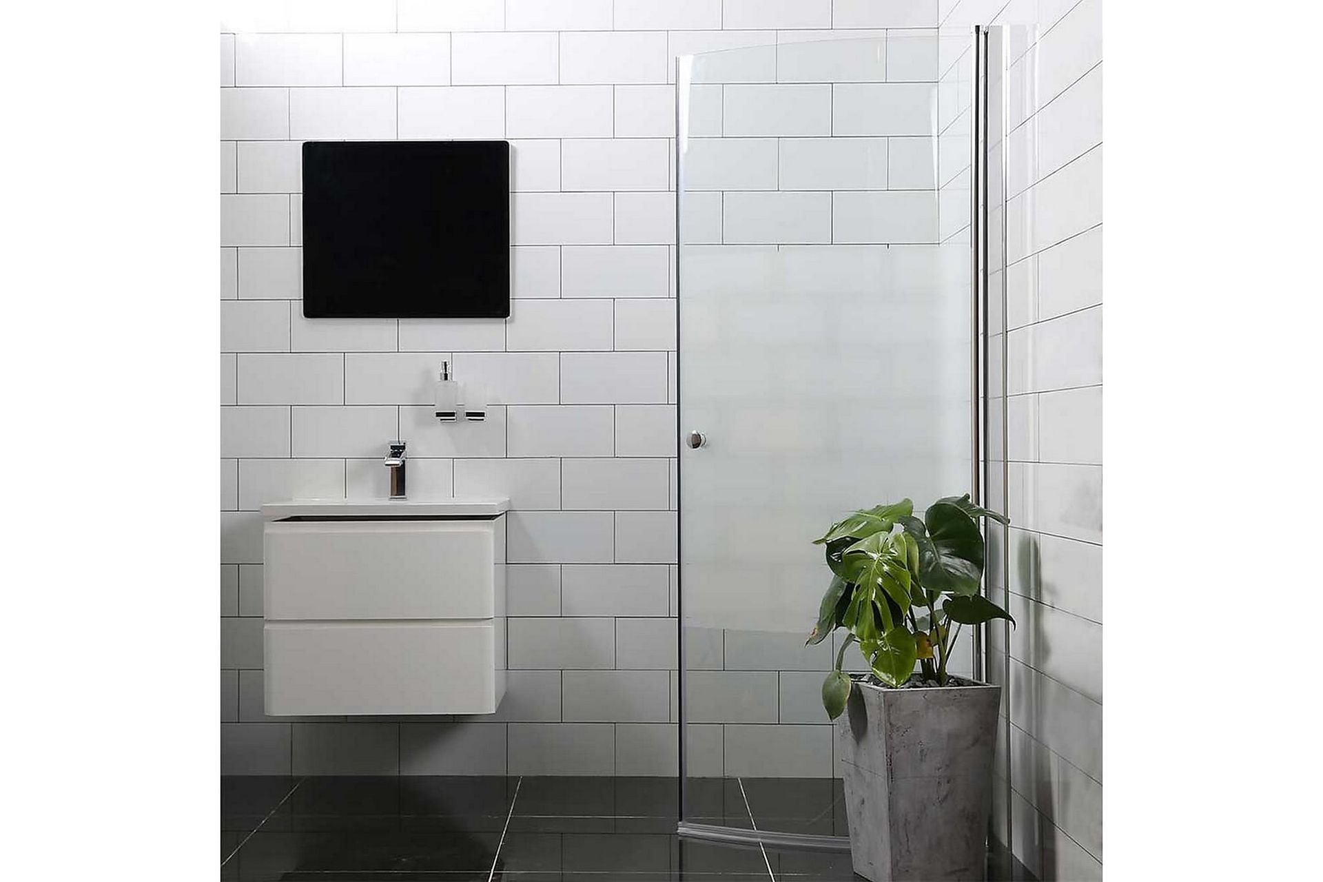 Mångsidig Suihkuovi Os huurrettu Pyöreä ovi 100cm - 76,5cm | 45° - Talo & remontointi - Keittiö & kylpyhuone - Kylpyhuone - Suihkukalusteet - Suihkuovi