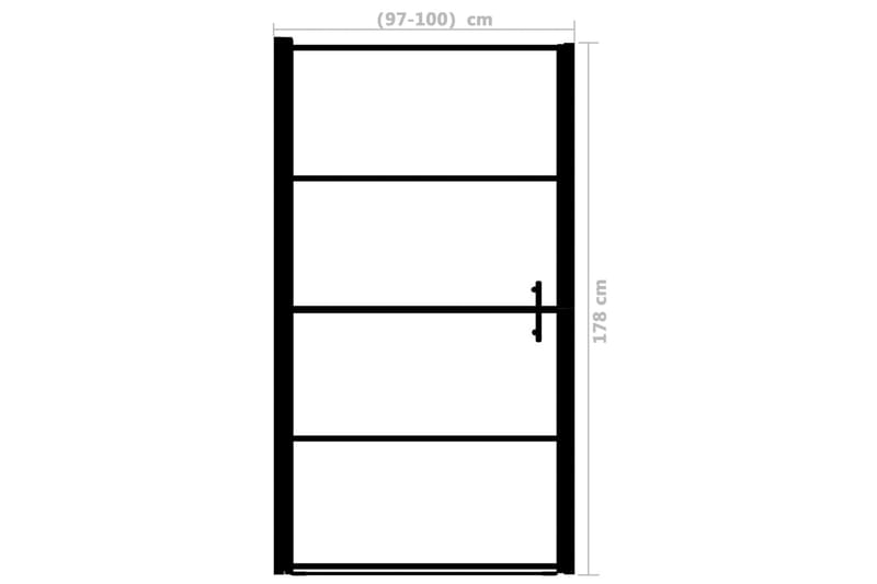 Suihkuovi karkaistu huurrelasi 100x178 cm musta - Talo & remontointi - Keittiö & kylpyhuone - Kylpyhuone - Suihkukalusteet - Suihkuovi