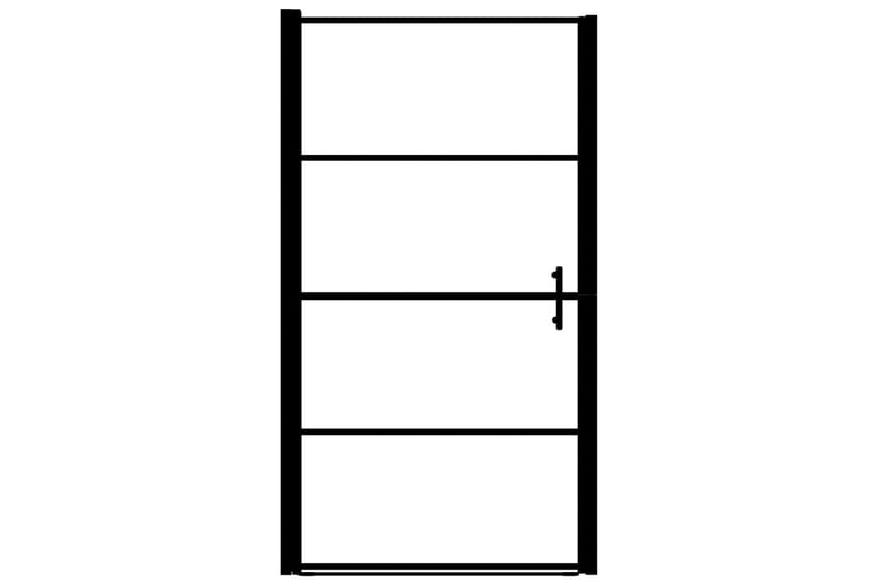 Suihkuovi karkaistu huurrelasi 91x195 cm musta - Suihkuovi - Suihkukulmat