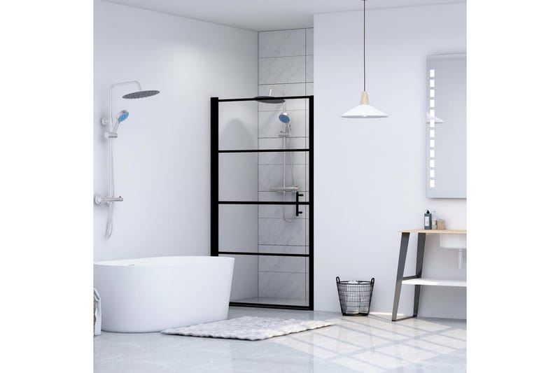 Suihkuovi karkaistu lasi 100x178 cm musta - Talo & remontointi - Keittiö & kylpyhuone - Kylpyhuone - Suihkukalusteet - Suihkuovi