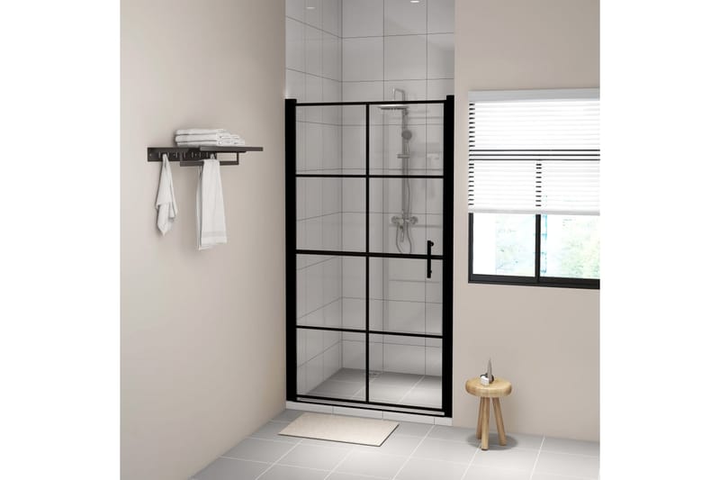 Suihkuovi karkaistu lasi 100x178 cm musta - Talo & remontointi - Keittiö & kylpyhuone - Kylpyhuone - Suihkukalusteet - Suihkuovi