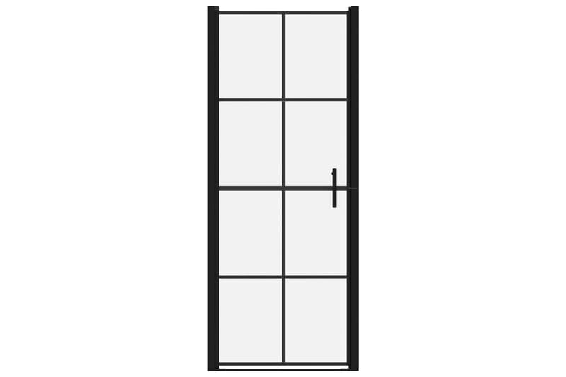 Suihkuovi karkaistu lasi 81x195 cm musta - Talo & remontointi - Keittiö & kylpyhuone - Kylpyhuone - Suihkukalusteet - Suihkuovi