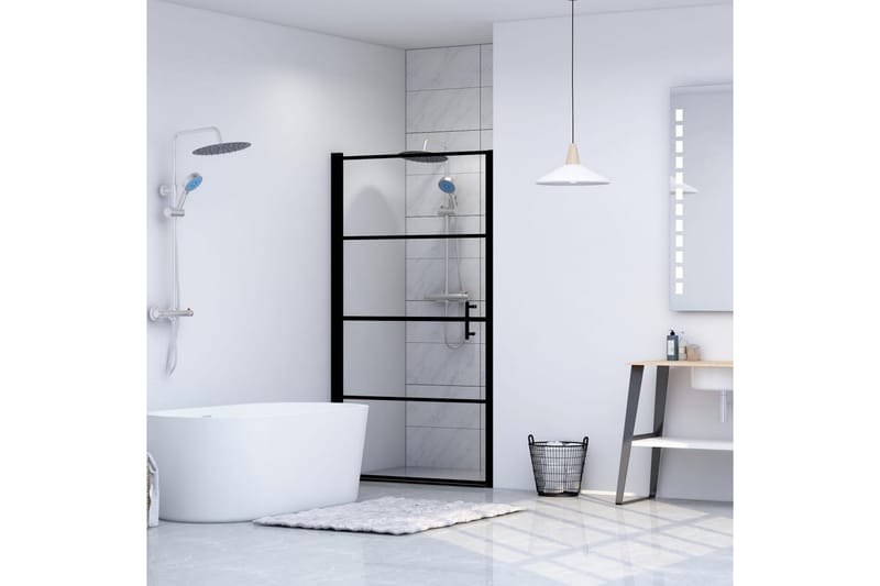 Suihkuovi karkaistu lasi 91x195 cm musta - Talo & remontointi - Keittiö & kylpyhuone - Kylpyhuone - Suihkukalusteet - Suihkuovi