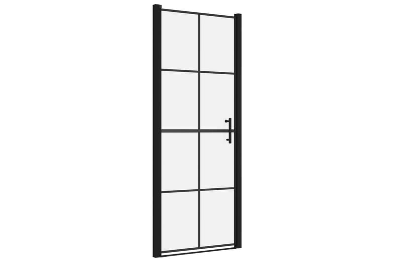 Suihkuovi karkaistu lasi 91x195 cm musta - Talo & remontointi - Keittiö & kylpyhuone - Kylpyhuone - Suihkukalusteet - Suihkuovi