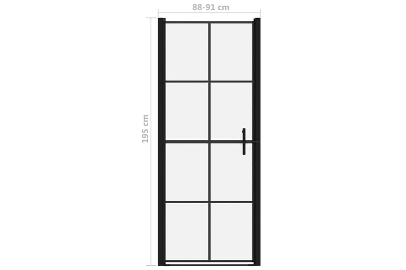 Suihkuovi karkaistu lasi 91x195 cm musta - Talo & remontointi - Keittiö & kylpyhuone - Kylpyhuone - Suihkukalusteet - Suihkuovi