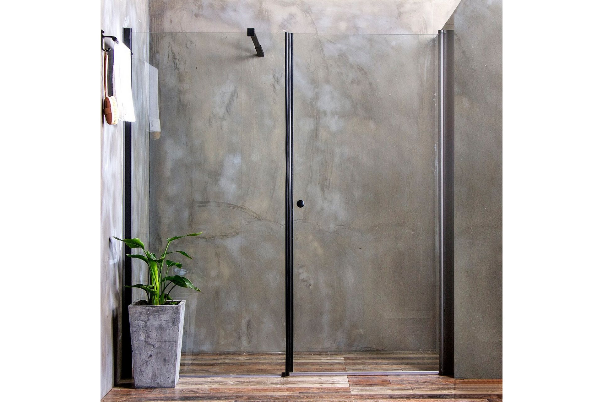 Bathlife Mångsidig Suihkukulma Suora Seinä | Suora Ovi Musta - 1100 + 080 cm - Talo & remontointi - Keittiö & kylpyhuone - Kylpyhuone - Suihkukalusteet - Suihkuseinät