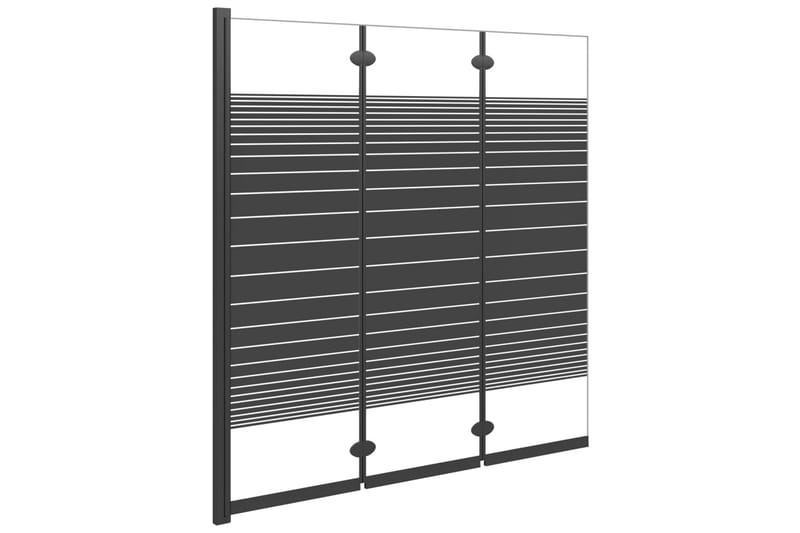 Kokoontaittuva suihkukaappi 3 paneelia 130x130 cm ESG musta - Talo & remontointi - Keittiö & kylpyhuone - Kylpyhuone - Suihkukalusteet - Suihkuseinät