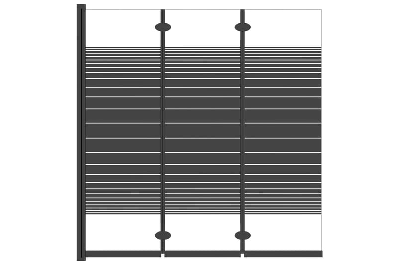 Kokoontaittuva suihkukaappi 3 paneelia 130x130 cm ESG musta - Talo & remontointi - Keittiö & kylpyhuone - Kylpyhuone - Suihkukalusteet - Suihkuseinät