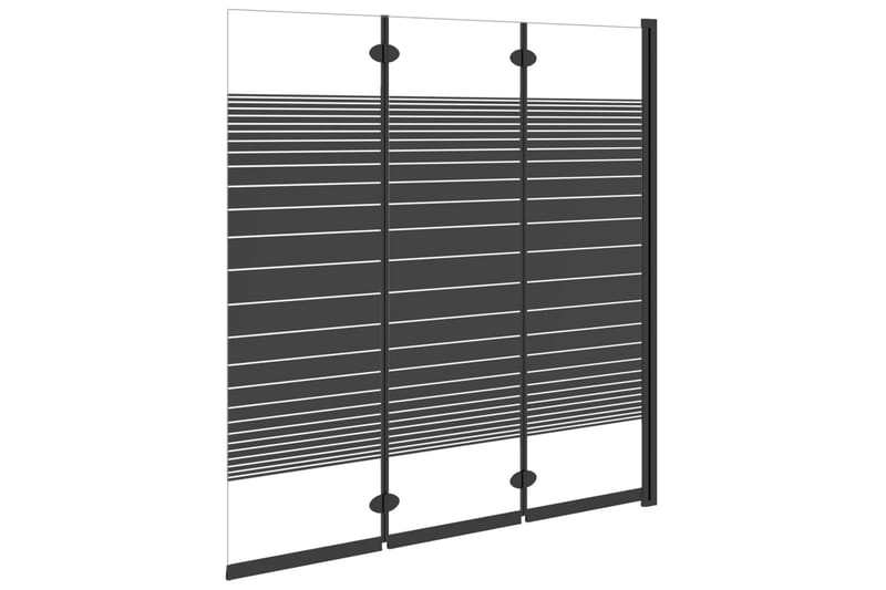 Kokoontaittuva suihkukaappi 3 paneelia 130x130 cm ESG musta - Talo & remontointi - Keittiö & kylpyhuone - Kylpyhuone - Suihkukalusteet - Suihkuseinät